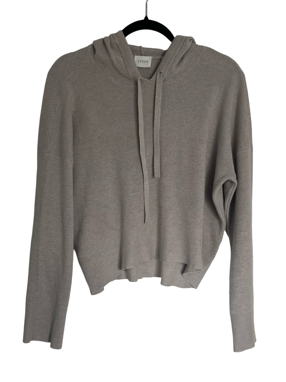 Cyrus grey cropped hoodie